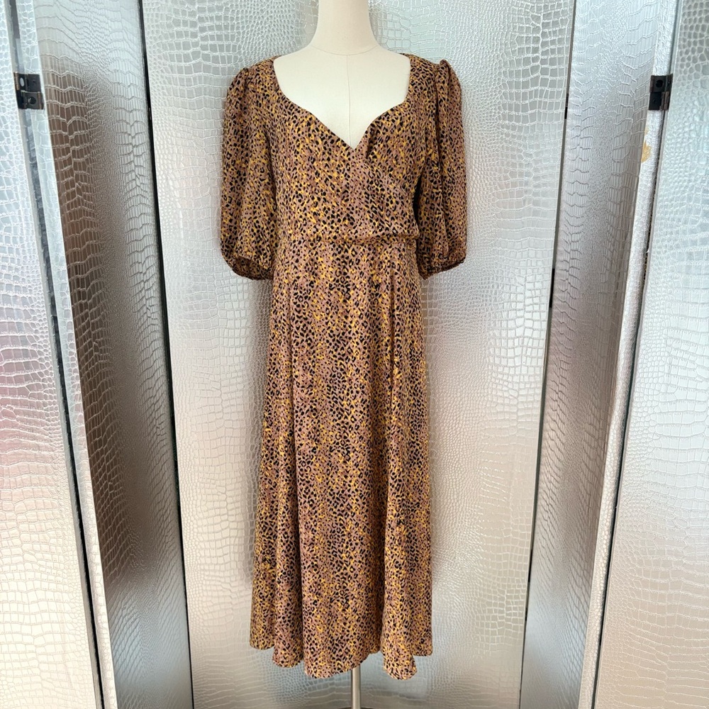 Wayf Multicolored Puff Sleeve Sundress